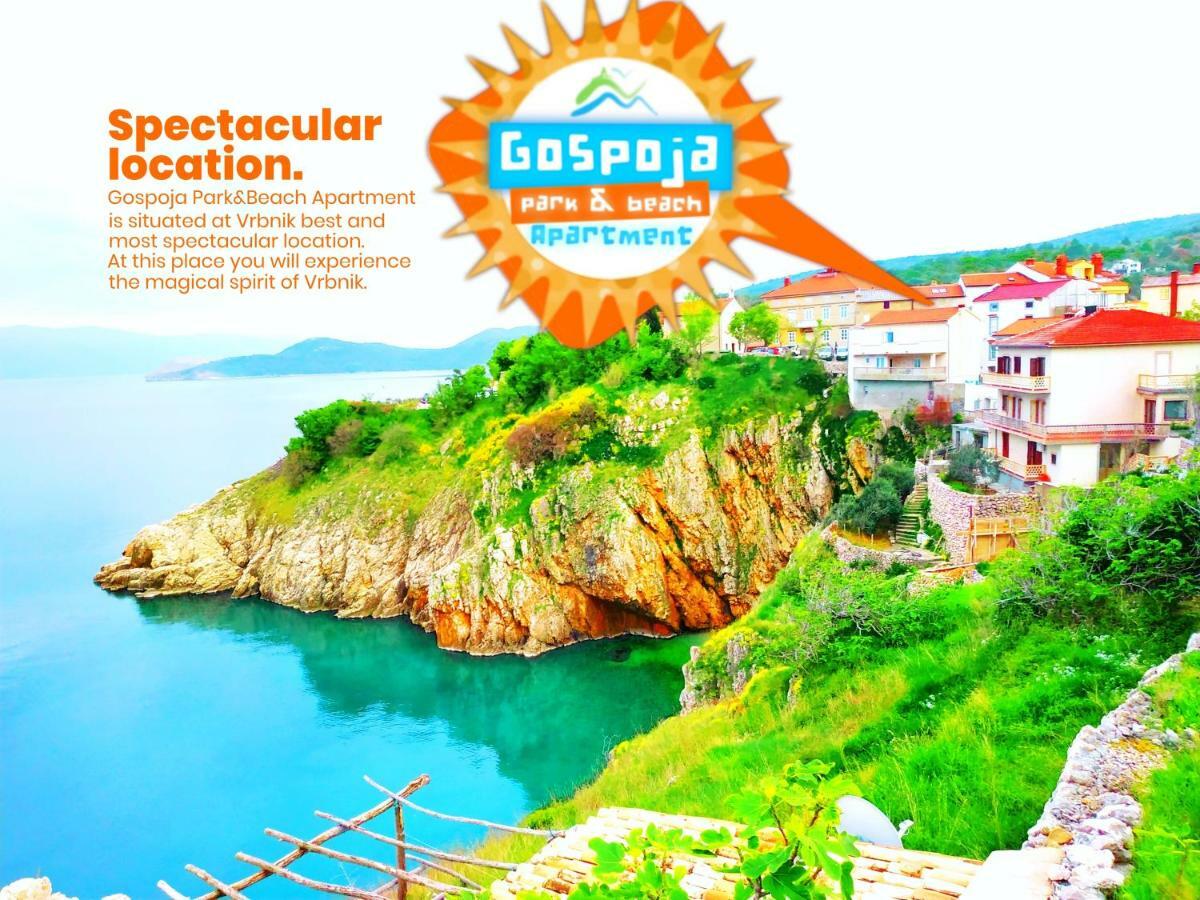 Gospoja Park & Beach Apartment Vrbnik Kültér fotó
